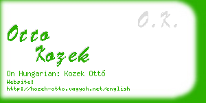 otto kozek business card